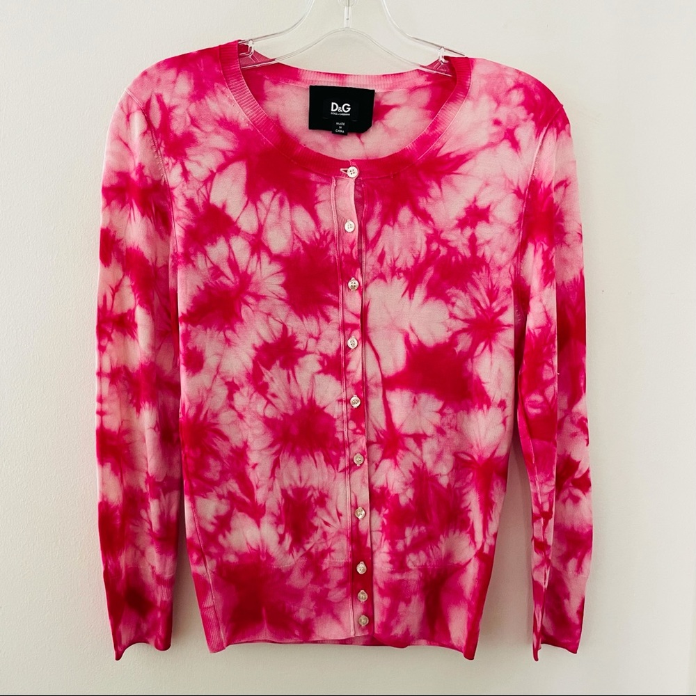 D&G pink tie dye sweater size 46